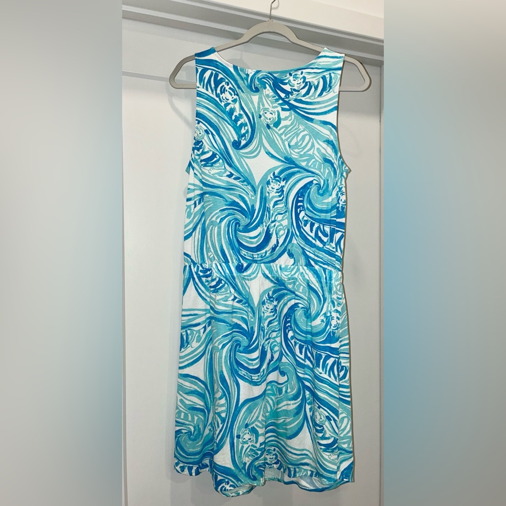 Lilly Pulitzer Turquoise and White Dress - Picture 2 of 4